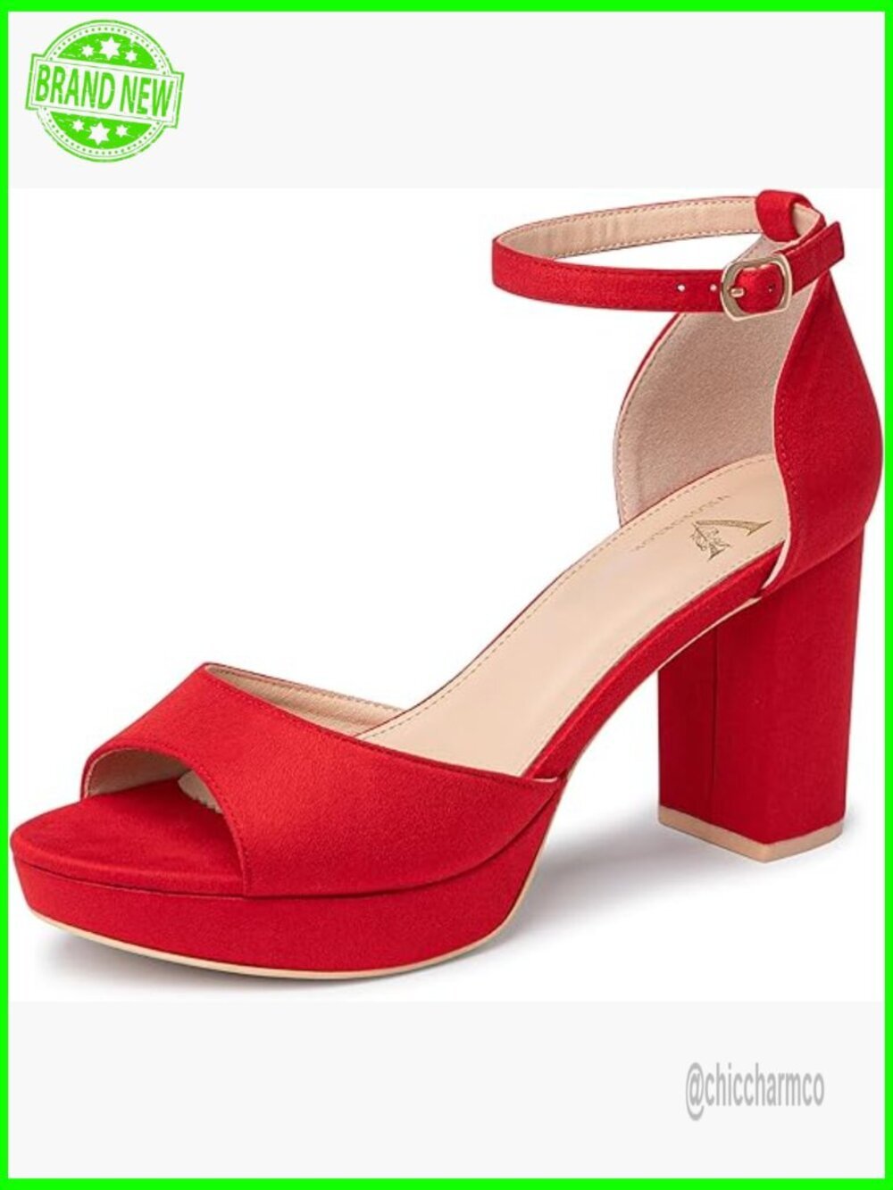 Chunky Platform Heels Ankle Strap Open Toe Block Heeled Sandals Wedding Party